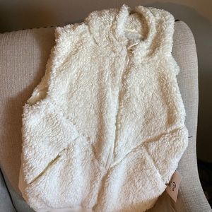 Cream Teddy Vest
